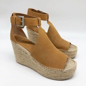 MARC FISHER Annie Perforated Espadrille Wedges